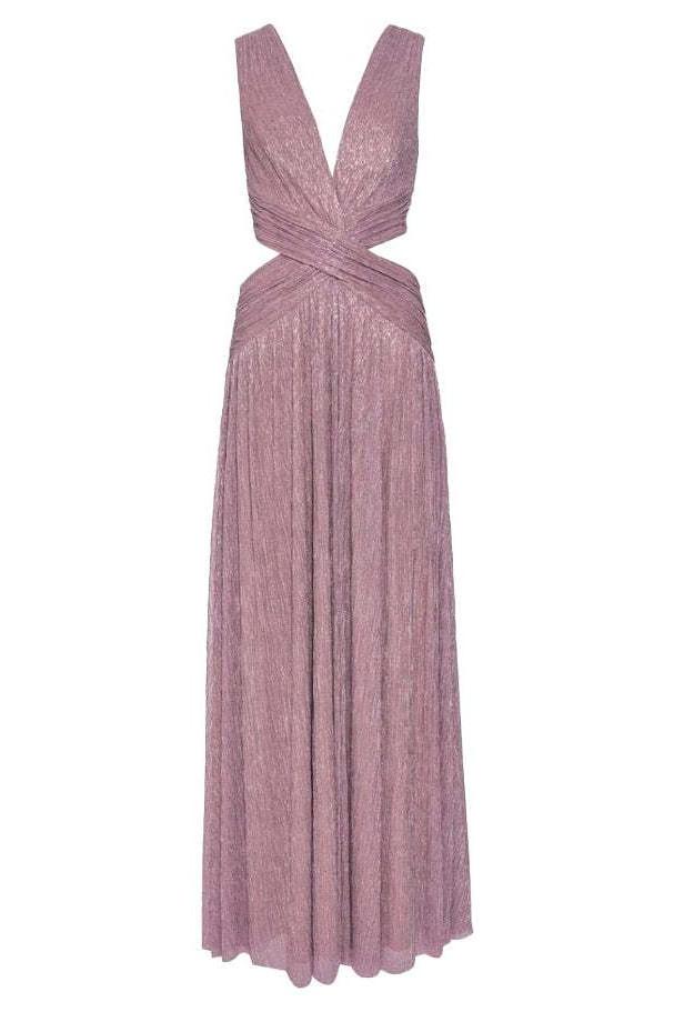 Lurex Plunge Maxi Dress