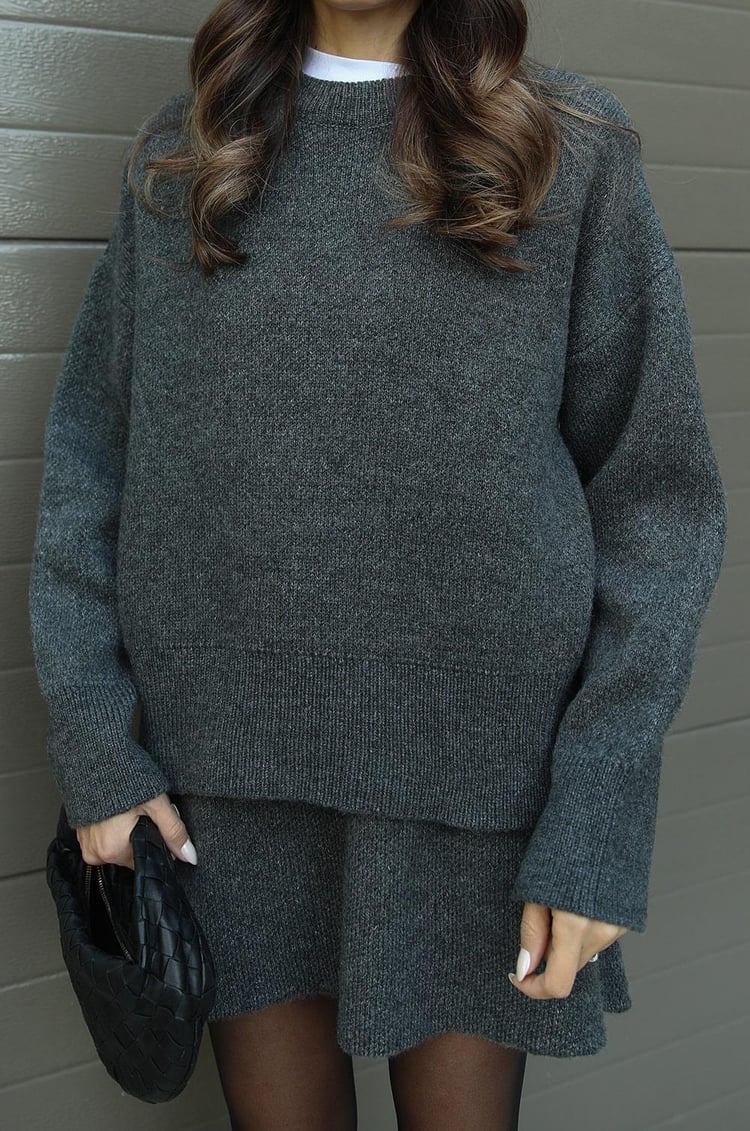 Amy Knit Set – Chic and Cozy Top & Skirt Matching Outfit for Women