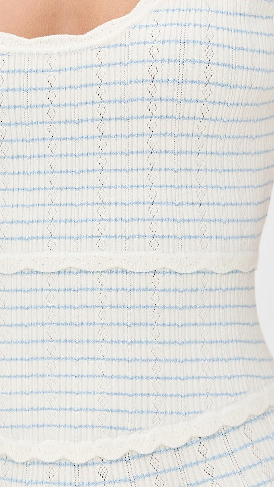 Clarine | Scalloped Knit 2-Piece Set