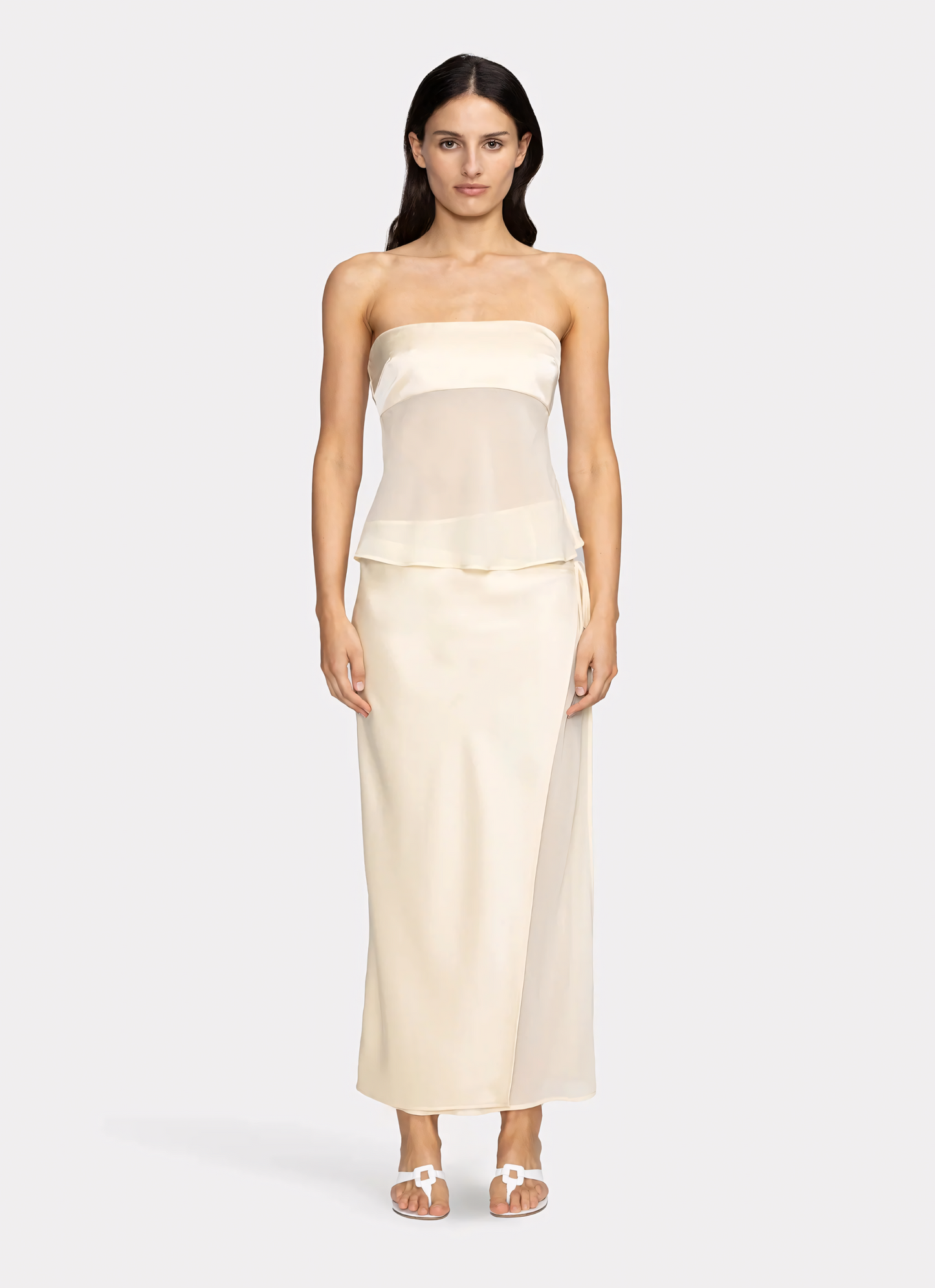 Radiance Sheer Draped Dress