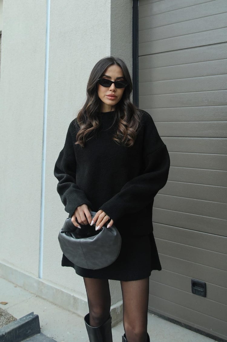 Amy Knit Set – Chic and Cozy Top & Skirt Matching Outfit for Women