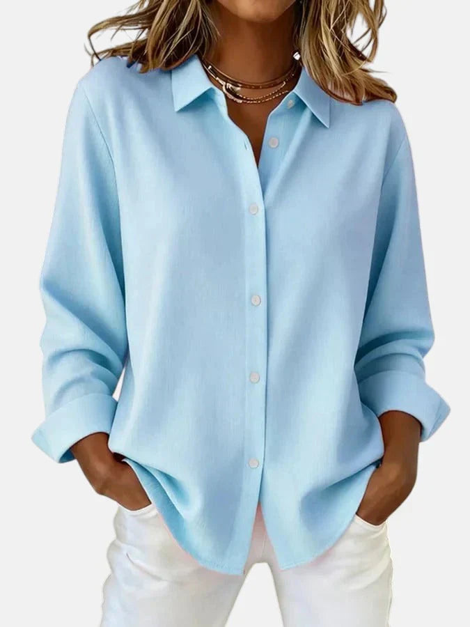 Women's flowing draped blouse, size chart