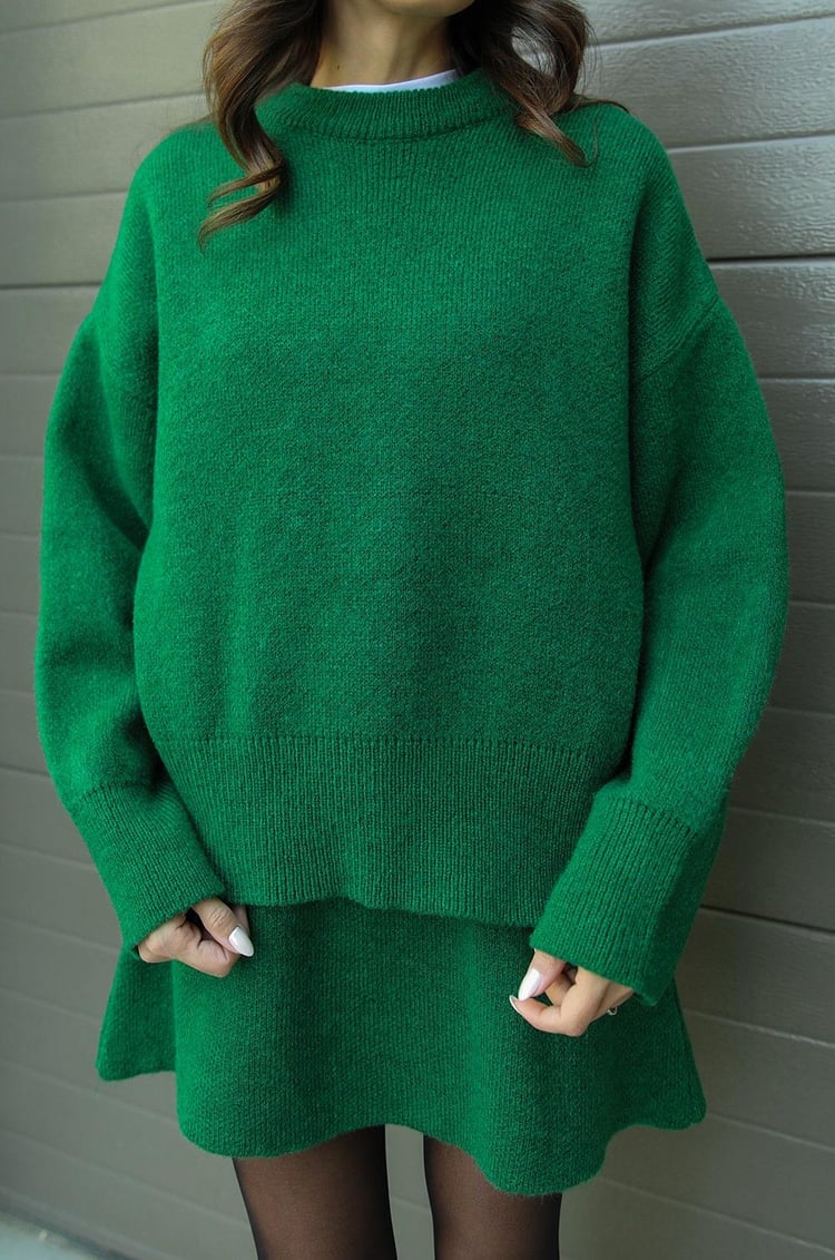 Amy Knit Set – Chic and Cozy Top & Skirt Matching Outfit for Women