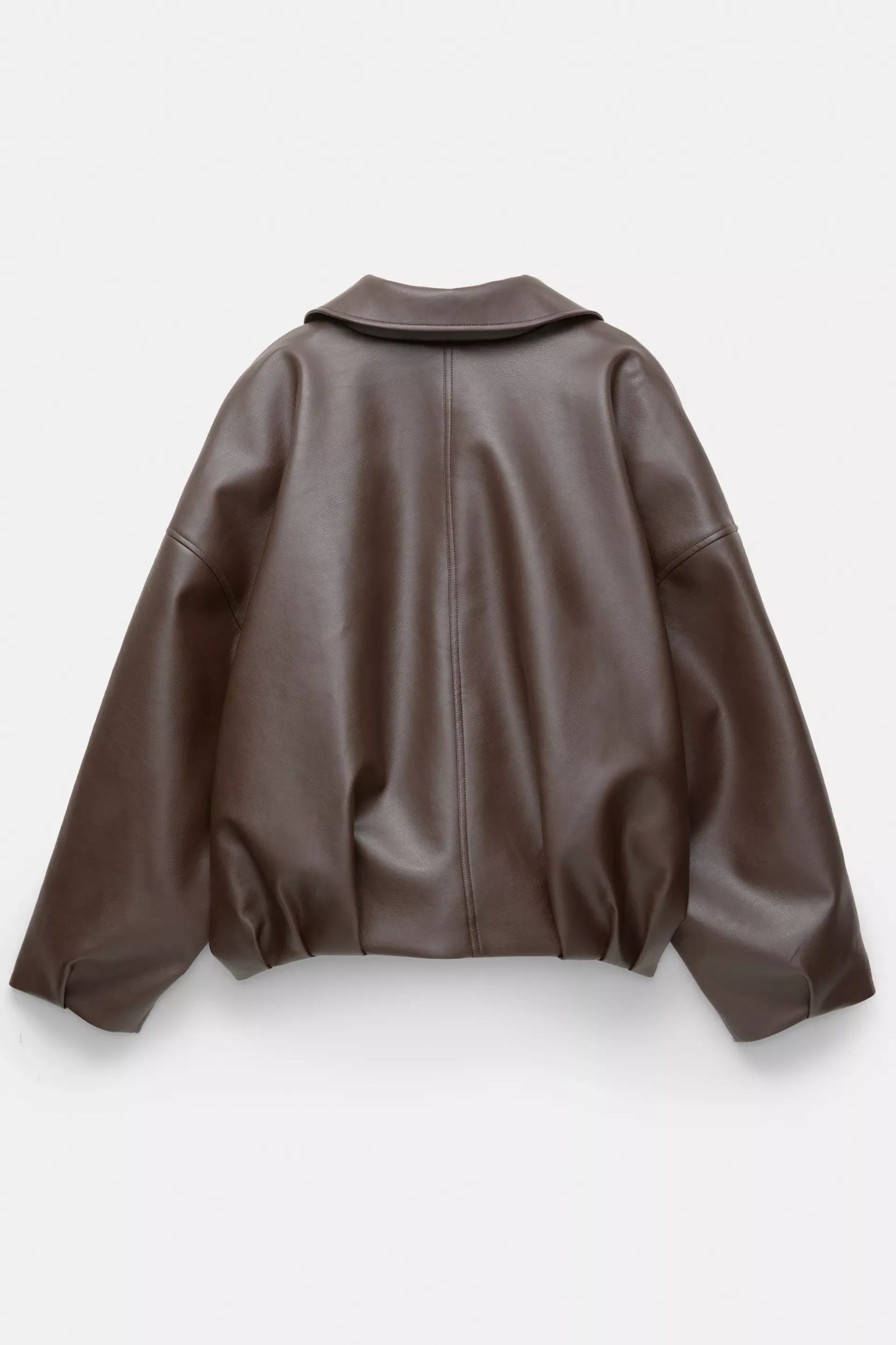 Bomber jacket with leather effect
