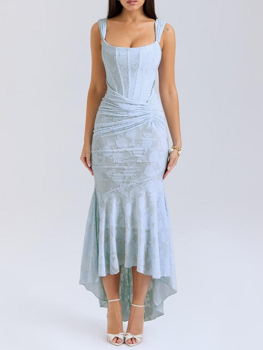 Blue bell - floral maxi dress