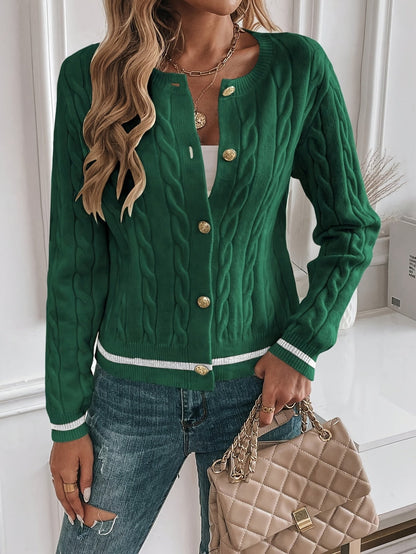 Women's Refined Cable-Knit Cardigan