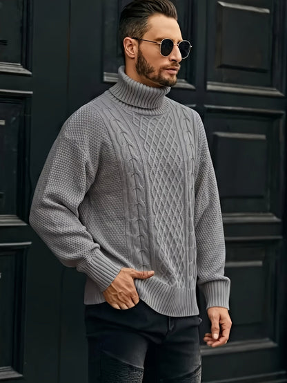 Women's Classic Cable-Knit Turtleneck Sweater