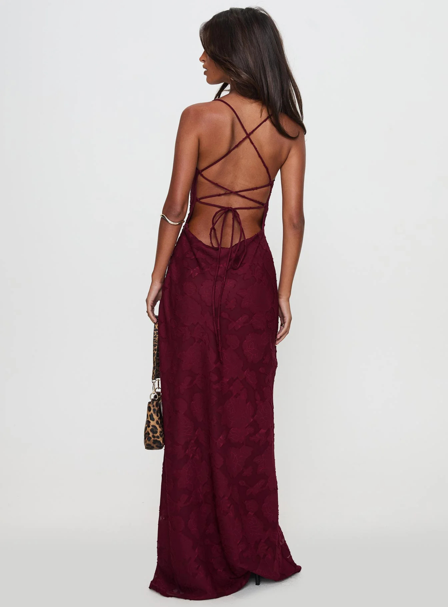 JANA - Burgundy Maxi Dress