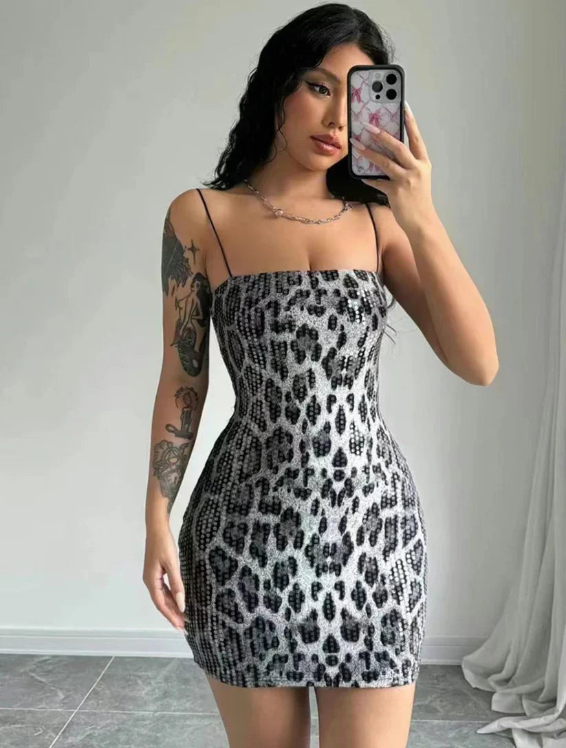 Aurora Leopard Print Dress