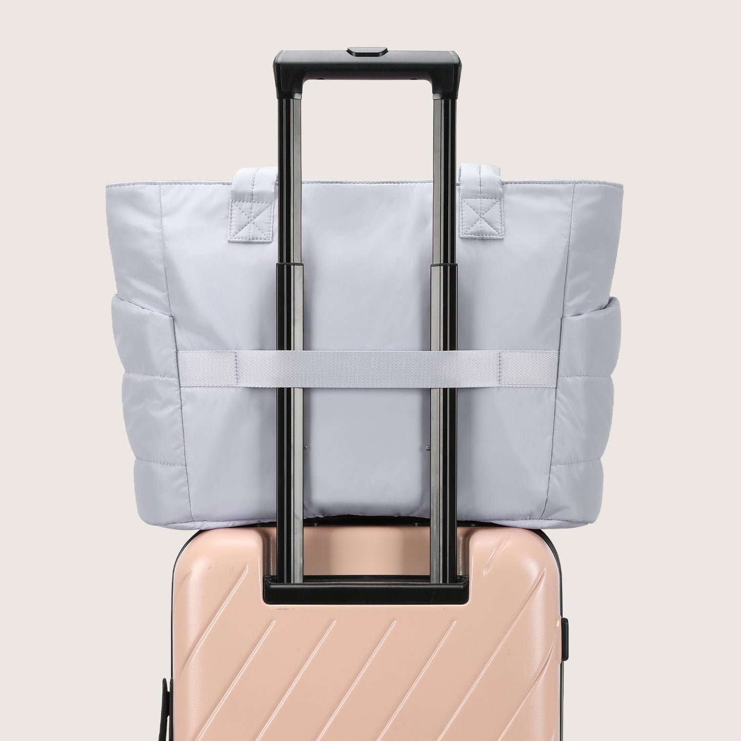 20L Puffy Tote Bag with 15.6" Laptop Compartment
