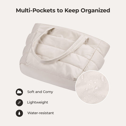 20L Puffy Tote Bag with 15.6" Laptop Compartment