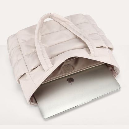 20L Puffy Tote Bag with 15.6" Laptop Compartment