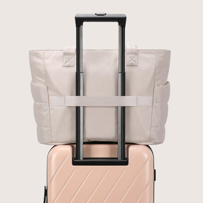 20L Puffy Tote Bag with 15.6" Laptop Compartment