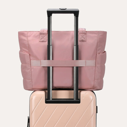 20L Puffy Tote Bag with 15.6" Laptop Compartment