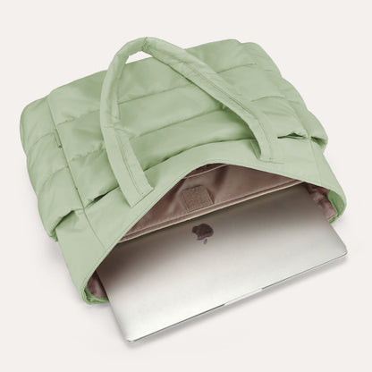20L Puffy Tote Bag with 15.6" Laptop Compartment