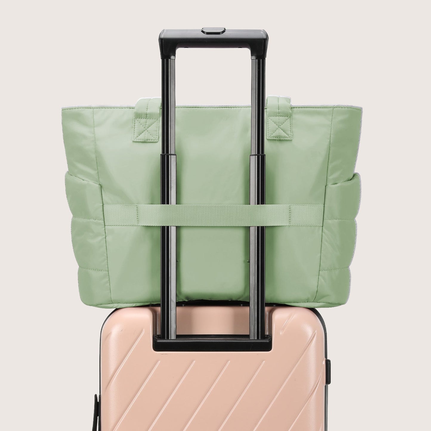 20L Puffy Tote Bag with 15.6" Laptop Compartment