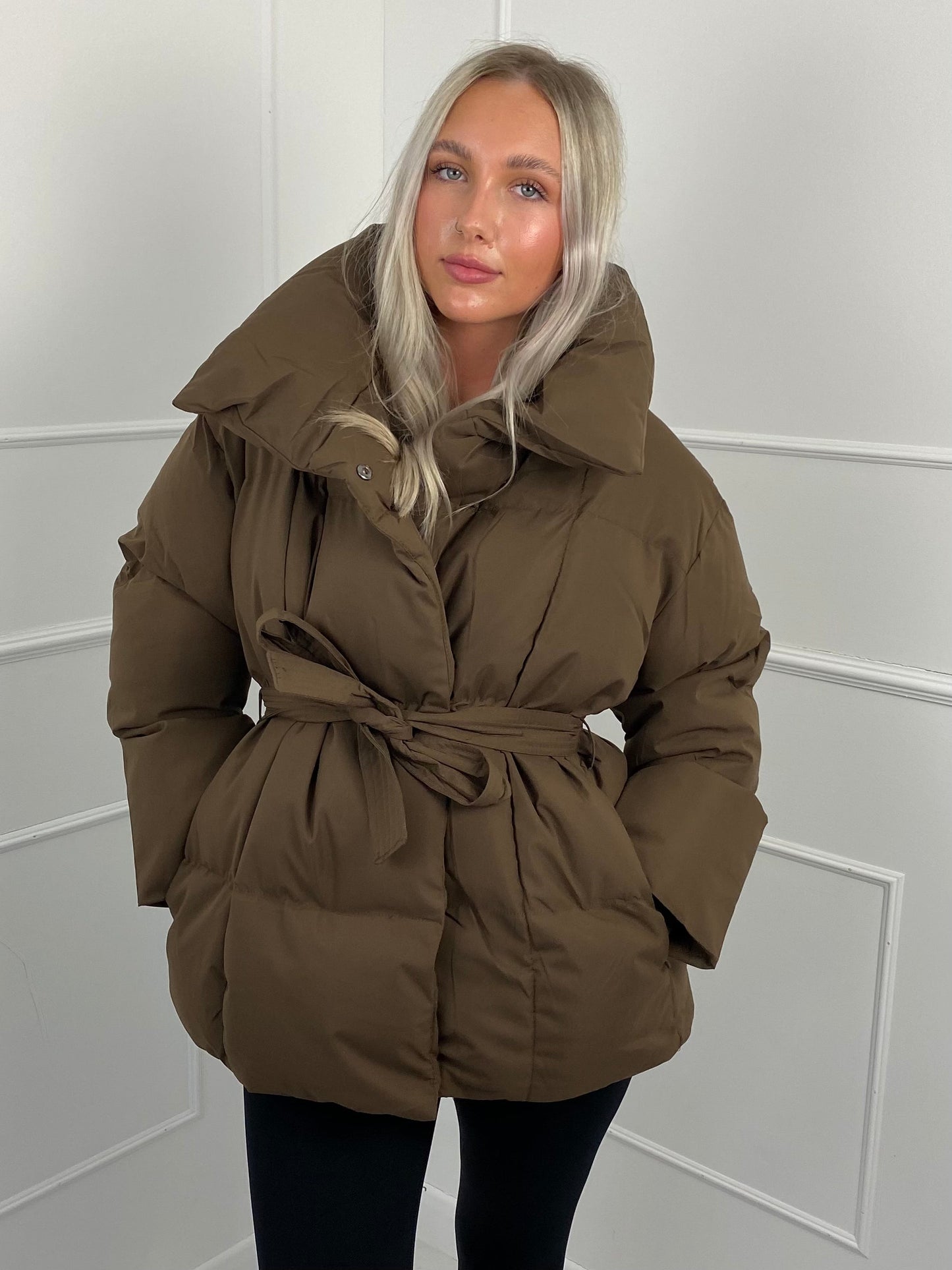 Karly Short Belted Puffer Jacket