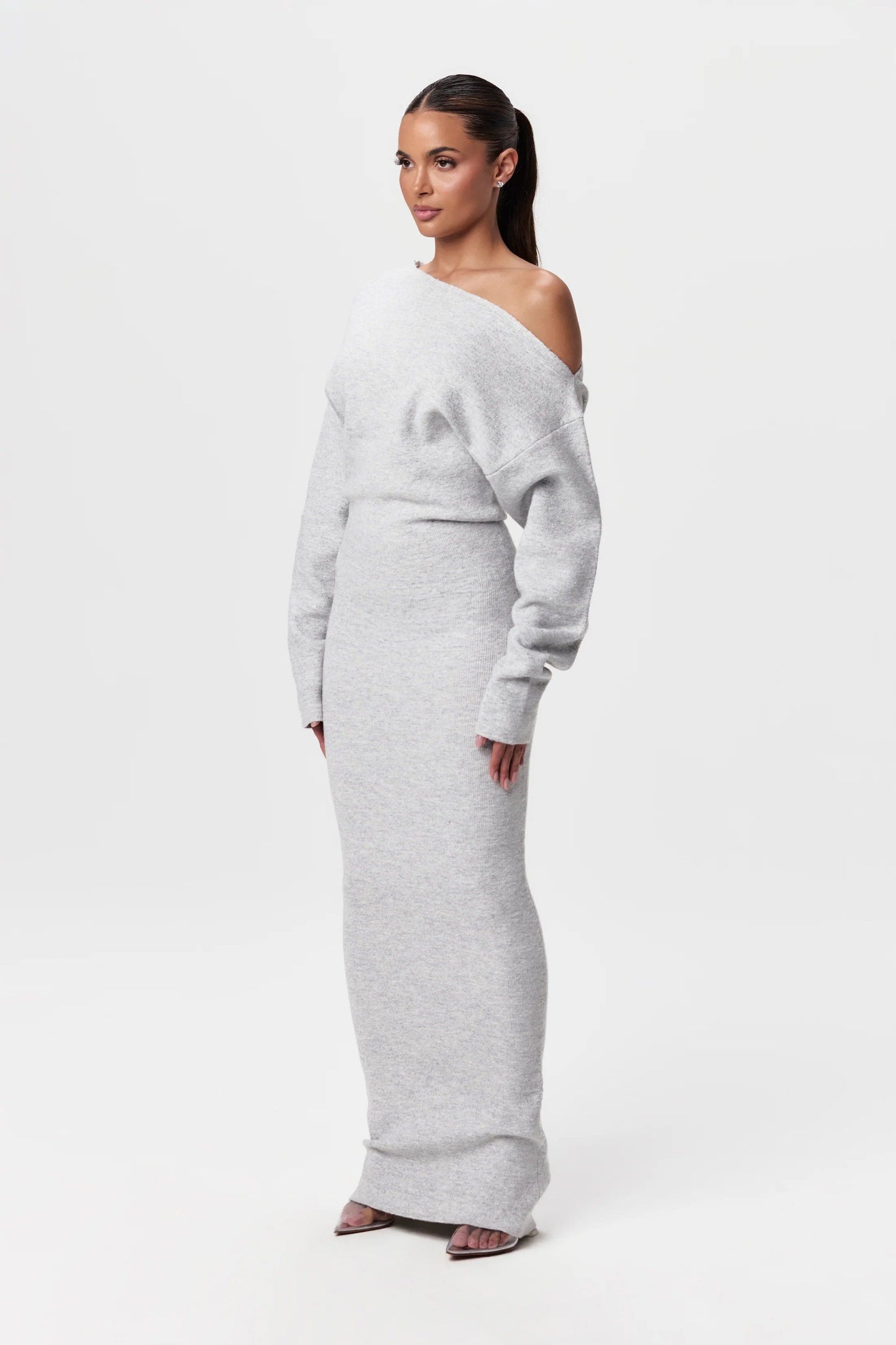 Serena Knit | Off-Shoulder Maxi Dress