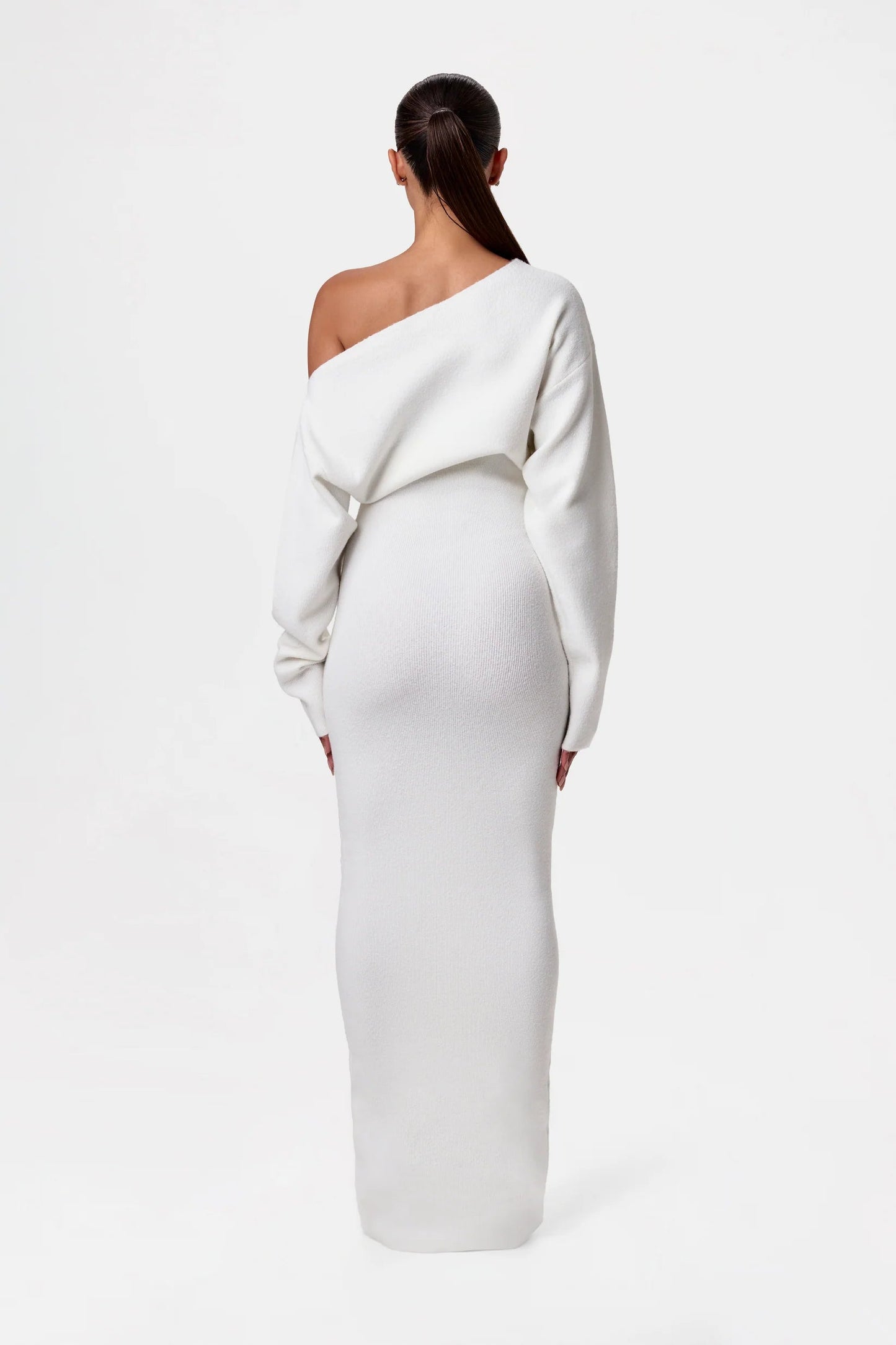 Serena Knit | Off-Shoulder Maxi Dress