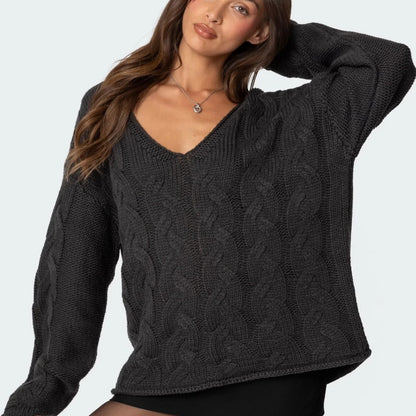 Oversized Cable Knit Sweater