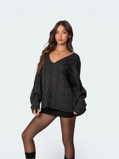 Oversized Cable Knit Sweater