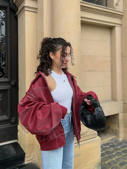 Sylvia - Cool & Stylish Leather Jacket