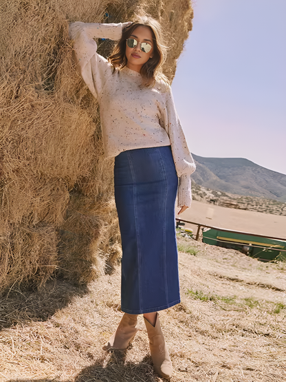 Camille | Classic Denim Maxi