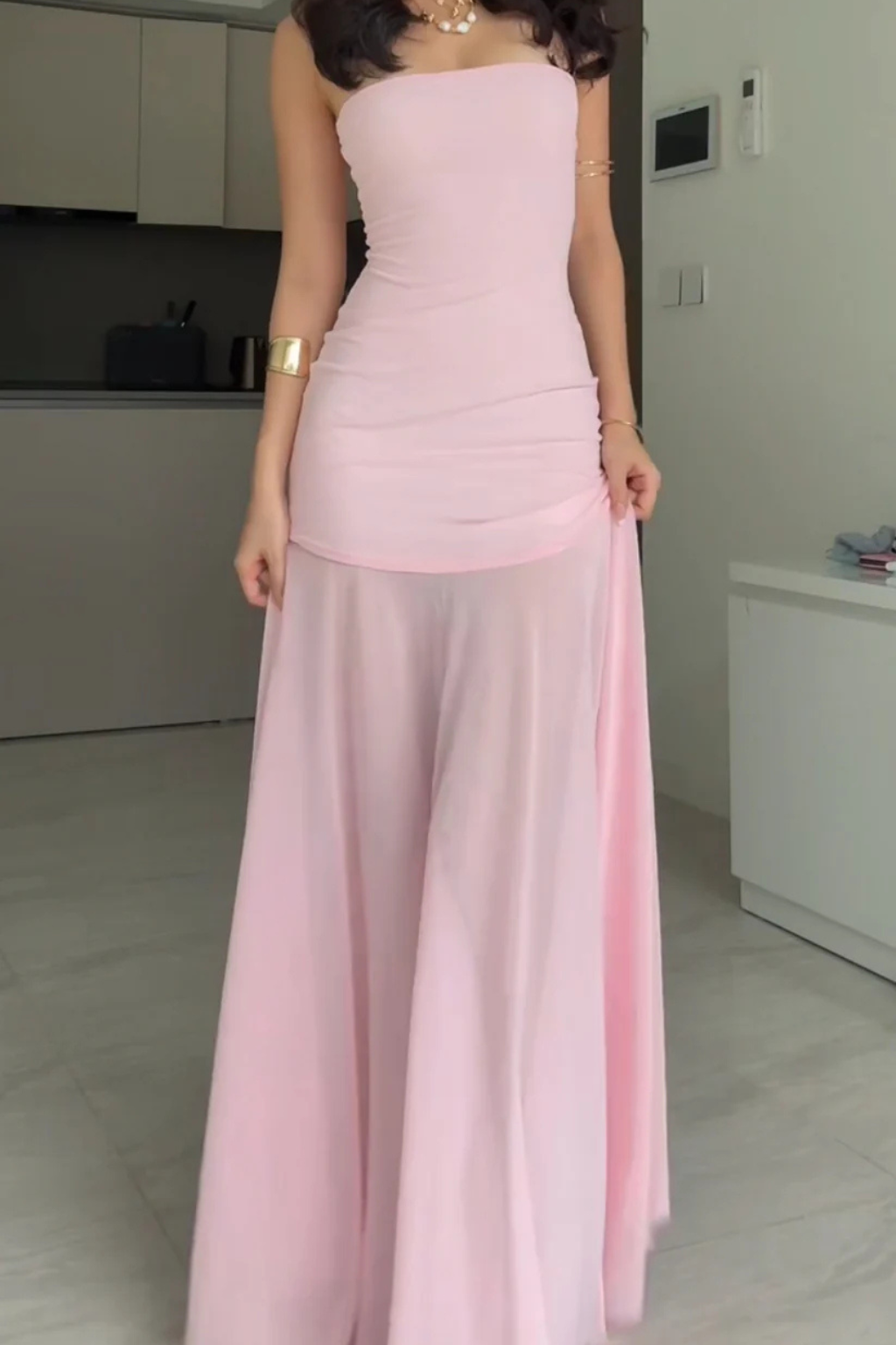 Flowy Mesh Mermaid Dress