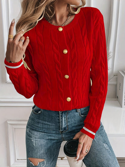 Women's Refined Cable-Knit Cardigan