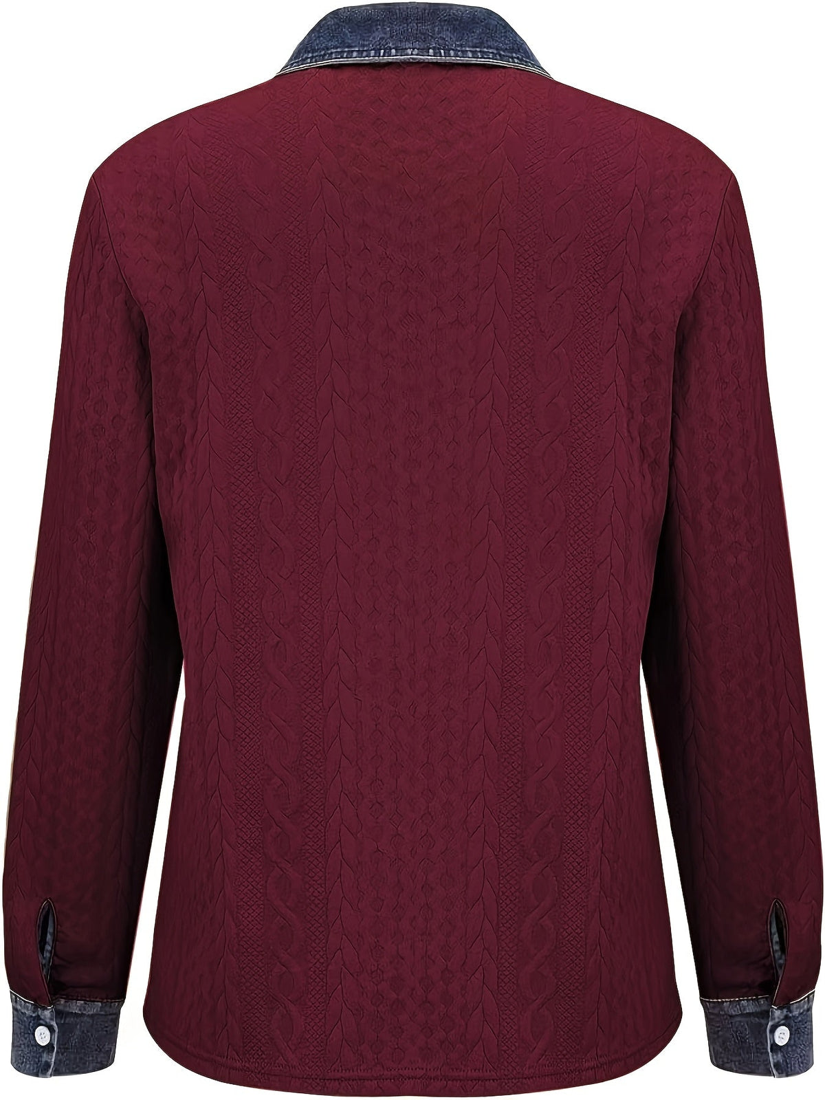 Women's Textured Button-Up Shirt