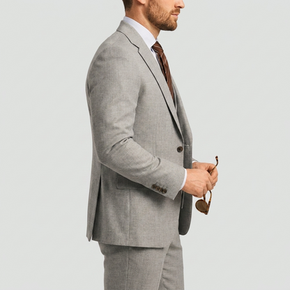 Men's Three-Piece Suit with Blazer, Waistcoat and Trousers