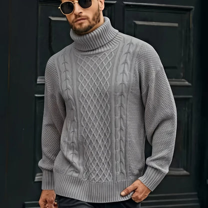 Women's Classic Cable-Knit Turtleneck Sweater