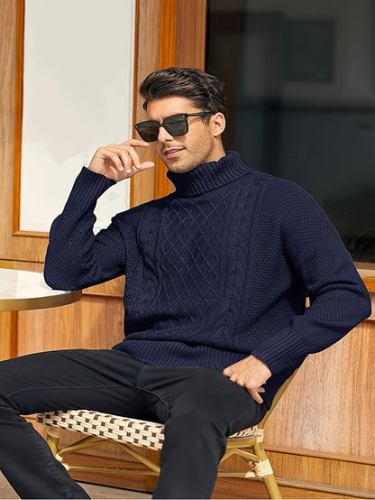 Women's Classic Cable-Knit Turtleneck Sweater