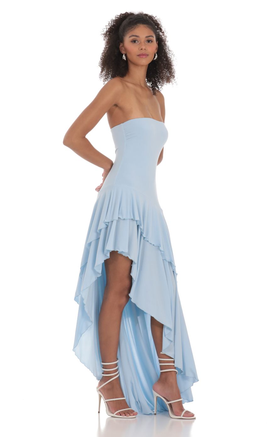 LEILA - Strapless Ruffle Maxi Dress