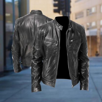 Men's Leather Jacket - view 4