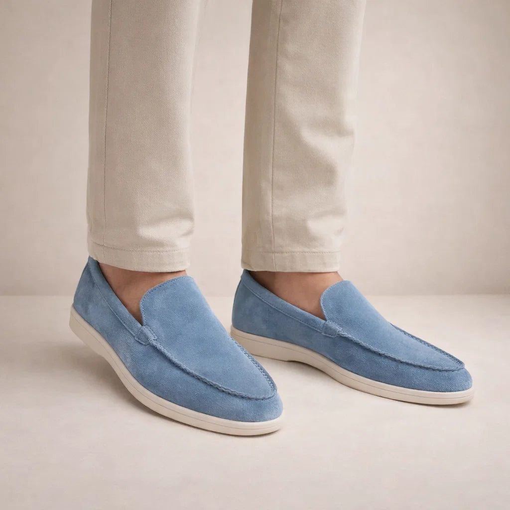 Men's Regular Fit Leather Loafers Slip-On - view 1