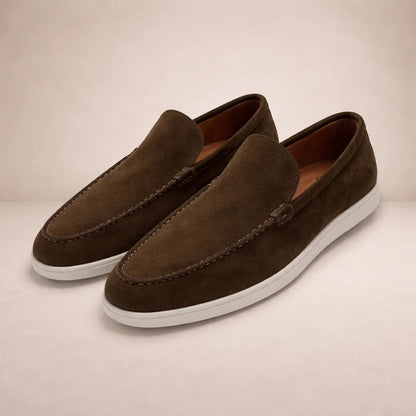 Men's Regular Fit Leather Loafers Slip-On - view 4