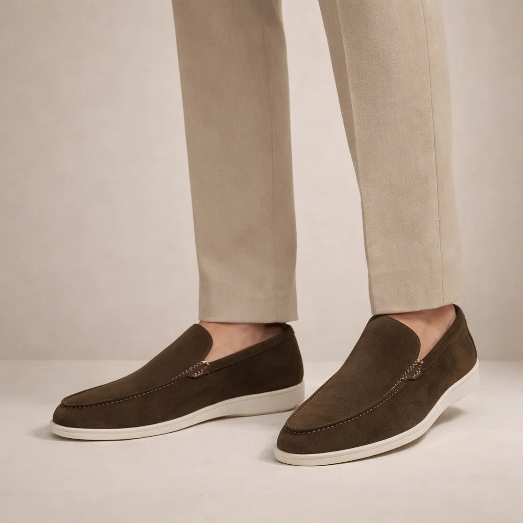 Men's Regular Fit Leather Loafers Slip-On - view 5