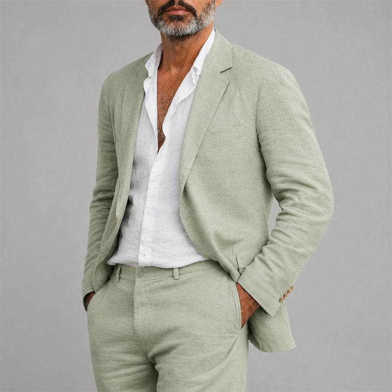 Men's Relaxed Blazer and Pants Suit Set - view 1