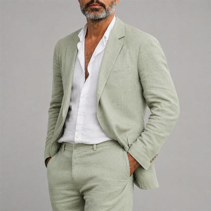 Men's Relaxed Blazer and Pants Suit Set - view 1
