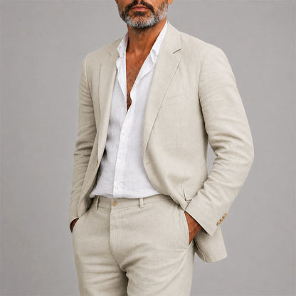 Men's Relaxed Blazer and Pants Suit Set - view 2