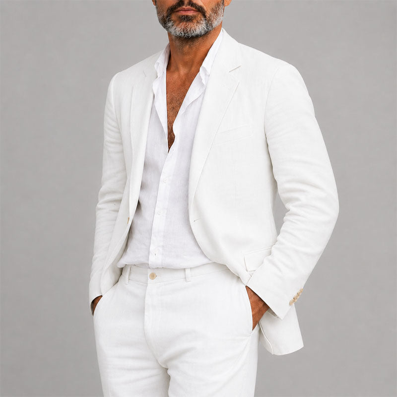 Men's Relaxed Blazer and Pants Suit Set - view 4