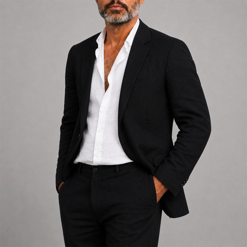 Men's Relaxed Blazer and Pants Suit Set - view 5