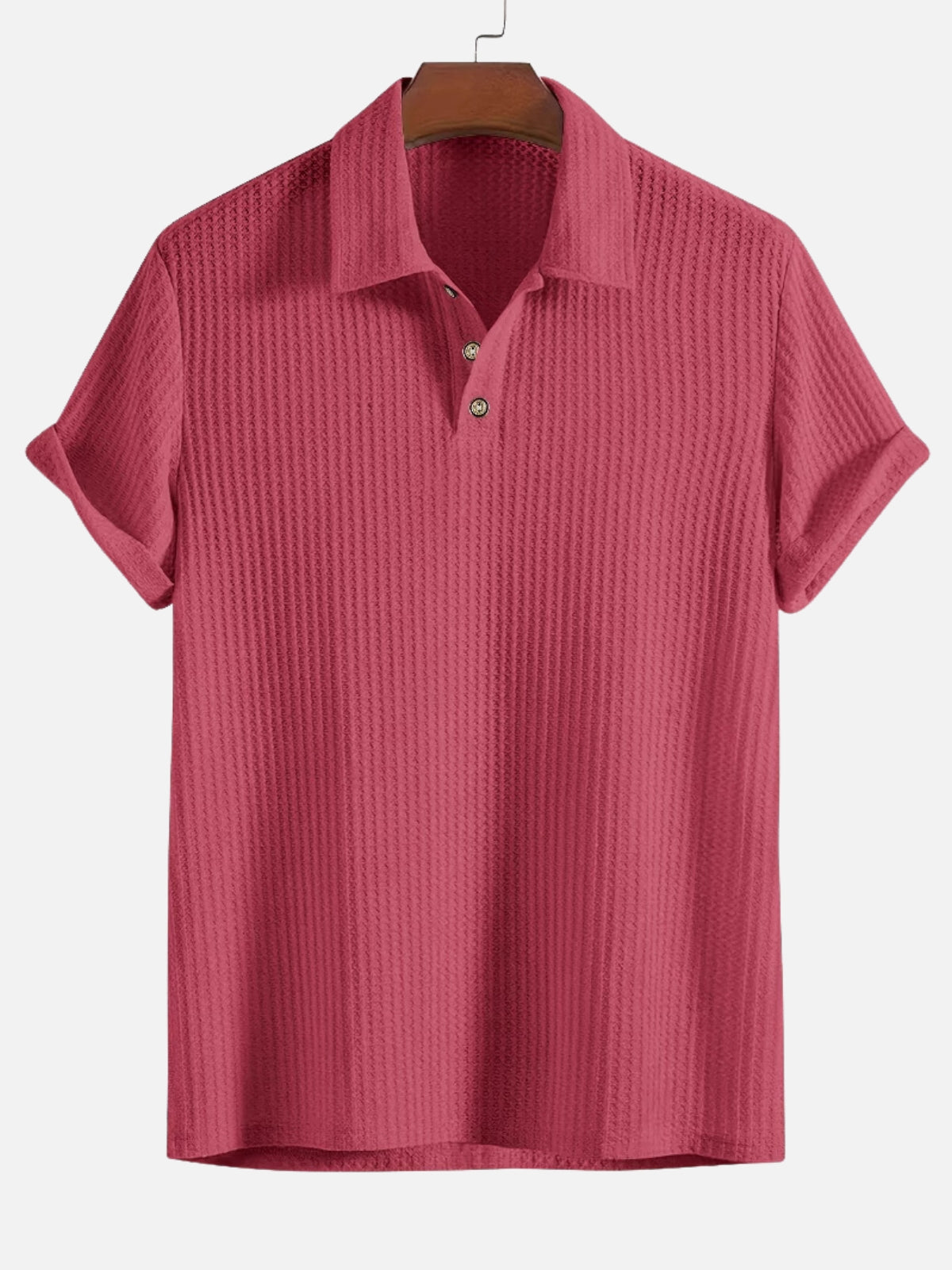 Men's Textured Short Sleeve Polo Shirt - view 6