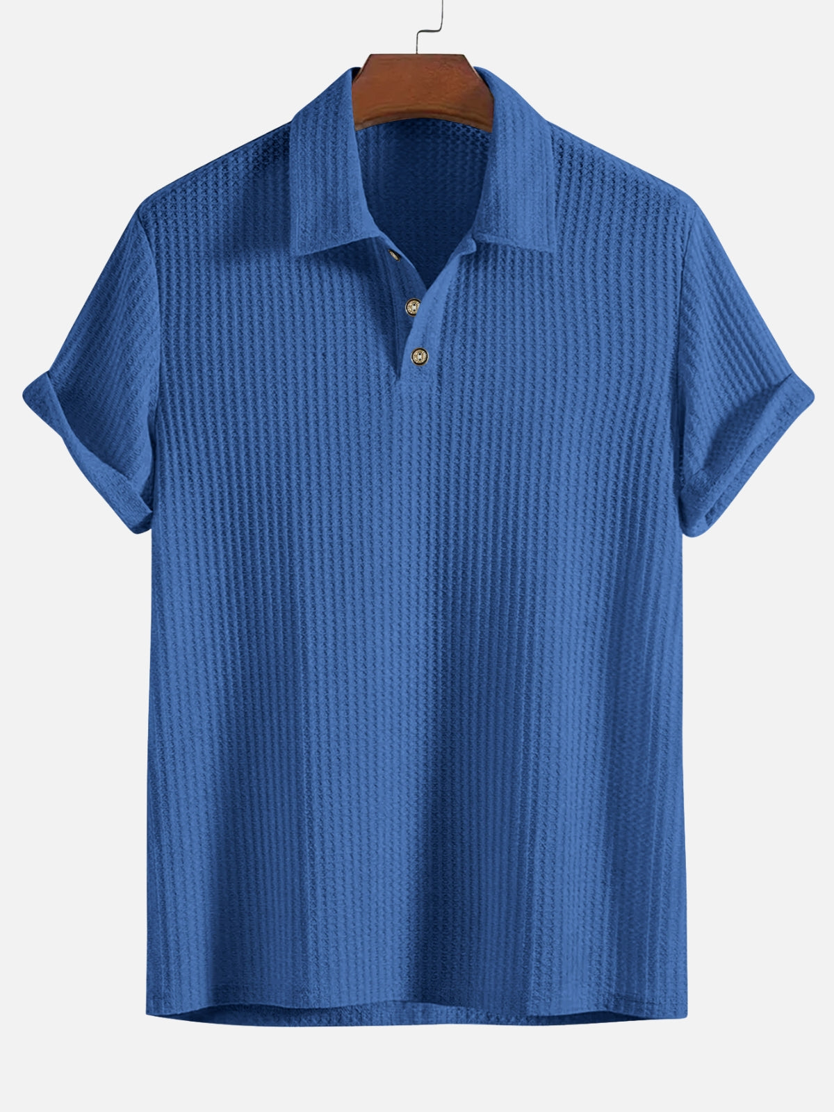 Men's Textured Short Sleeve Polo Shirt - view 7