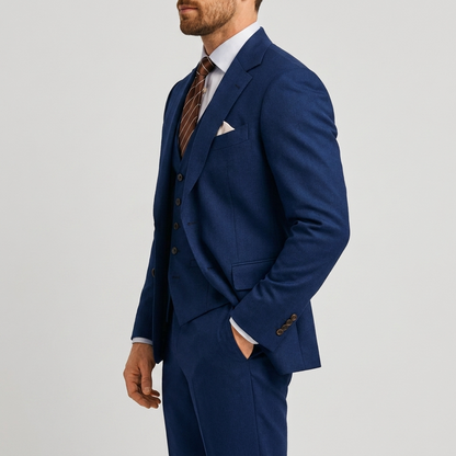 Men's Three-Piece Suit with Blazer Waistcoat and Trousers - view 3