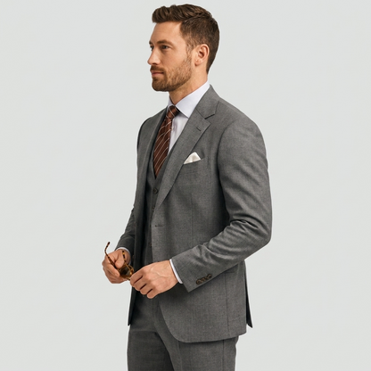 Men's Three-Piece Suit with Blazer Waistcoat and Trousers - view 9