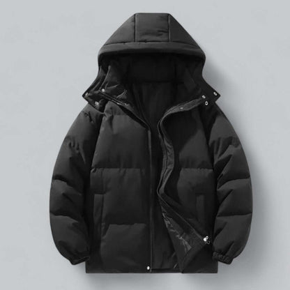 Men's Waterproof Hooded Puffer Bomber Jacket Detachable Hood - view 1