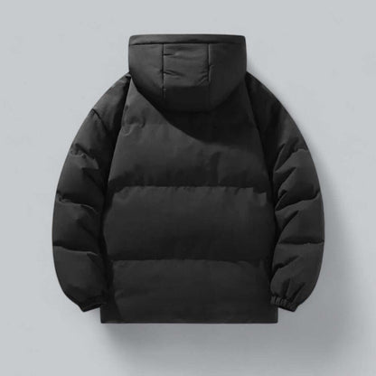 Men's Waterproof Hooded Puffer Bomber Jacket Detachable Hood - view 2