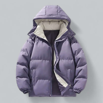 Men's Waterproof Hooded Puffer Bomber Jacket Detachable Hood - view 4